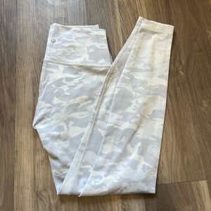 Lululemon White Camo Leggings